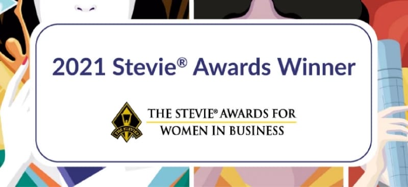 Silver Stevie Winner! Female Entrepreneur of the Year and Business Products - 2021 Stevie Awards for Women in Business