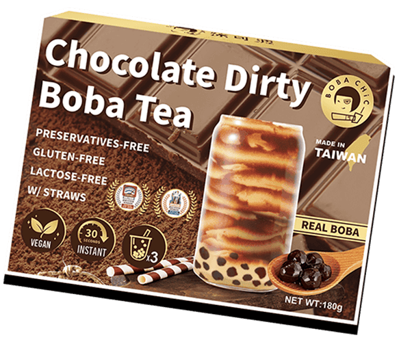 Ready-to-Made Dark Chocolate Boba Tea Kit from BOBA CHiC
