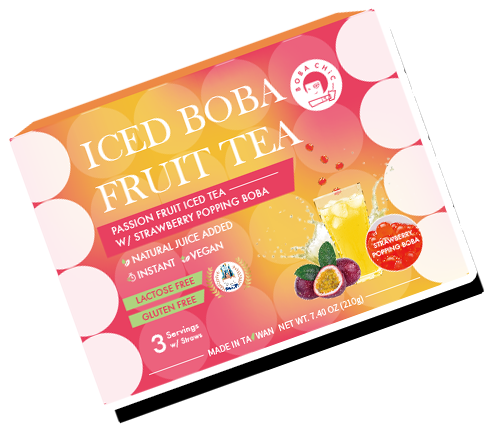 BOBA CHiC Fruity Bubble Tea Kit with Popping Pearls
