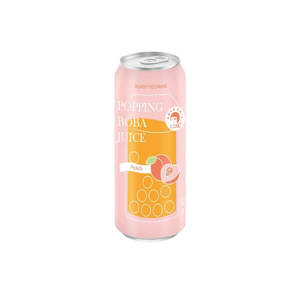 Peach Popping Boba Tea