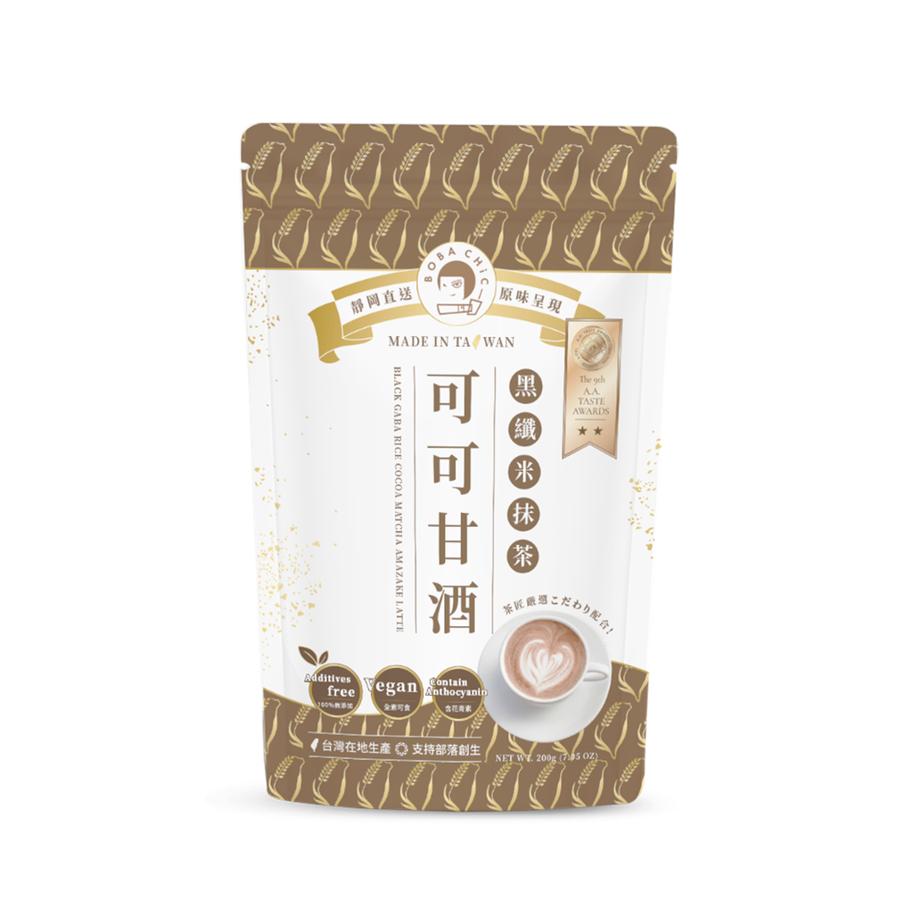 黑纖米可可抹茶甘酒拿鐵