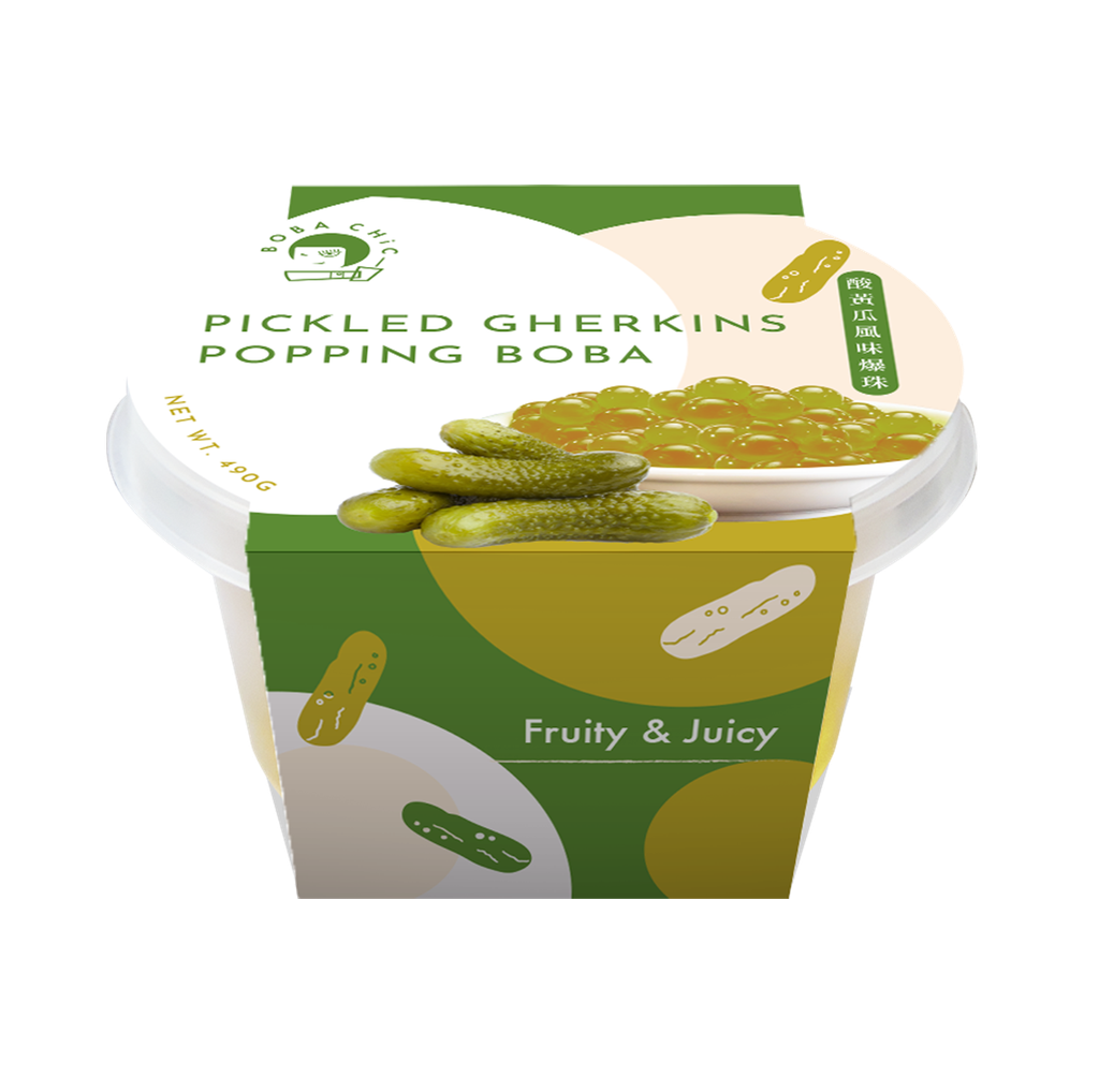 Pickled Gherkins Popping Boba