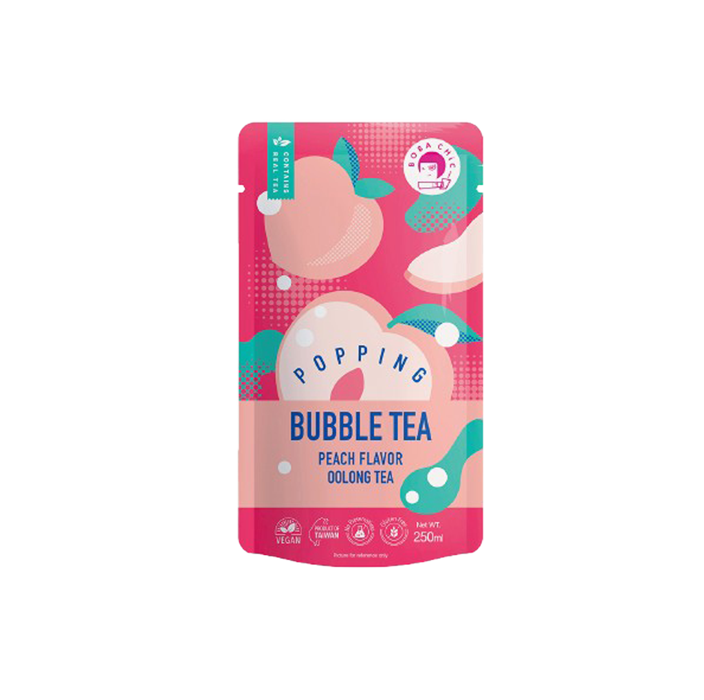 Popping Boba Tea-White Peach Oolong Tea Flavor