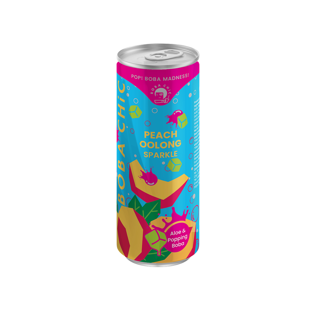 蜜桃烏龍爆珠蘆薈氣泡飲 