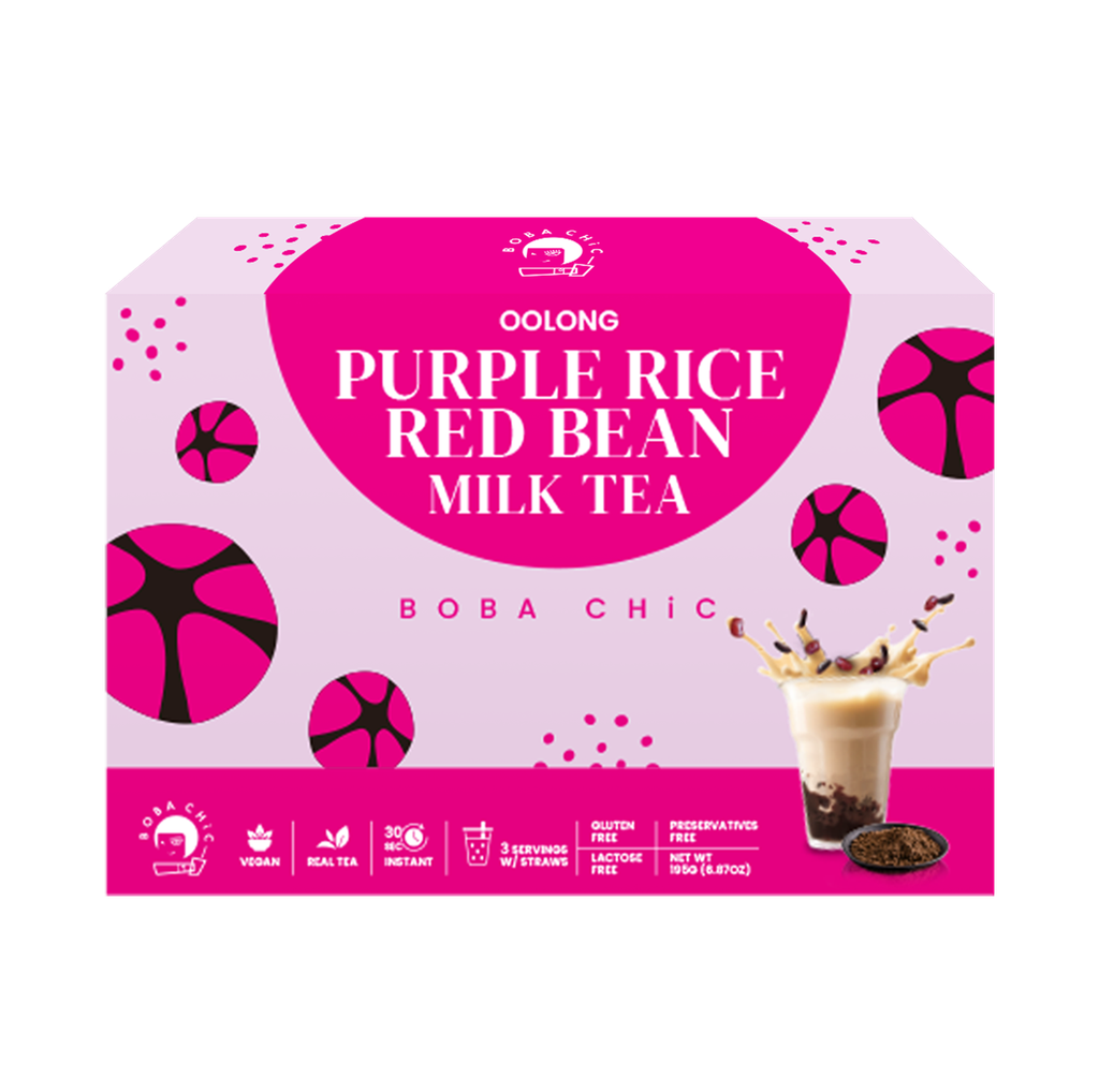 紫米紅豆烏龍奶茶