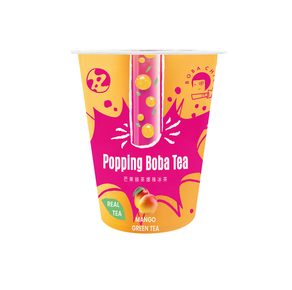 Mango Popping Boba Tea