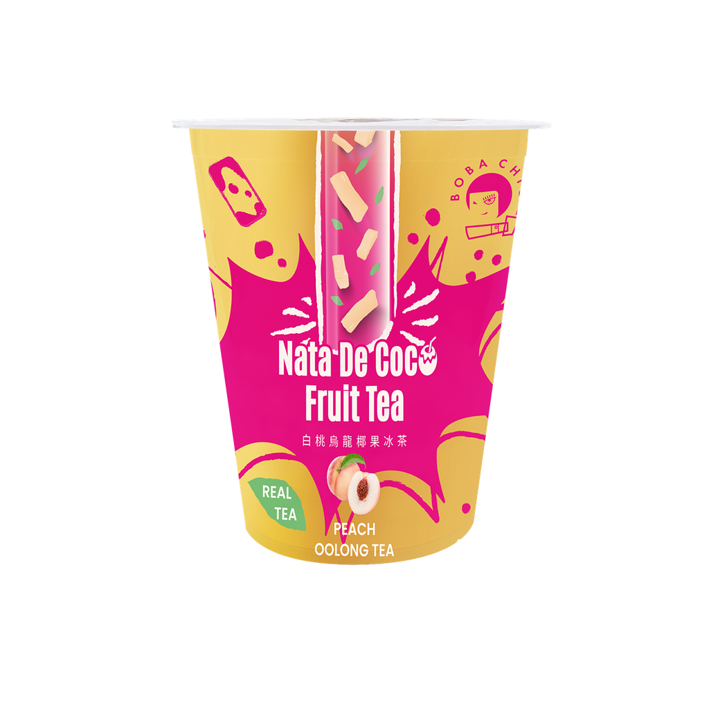 White Peach Nata De Coco Oolong Tea