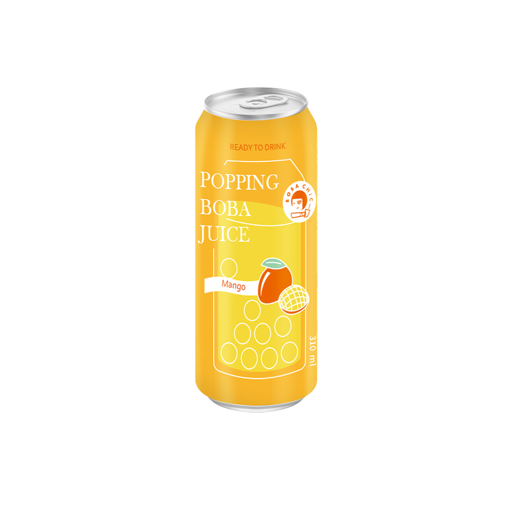 Mango Popping Boba Tea