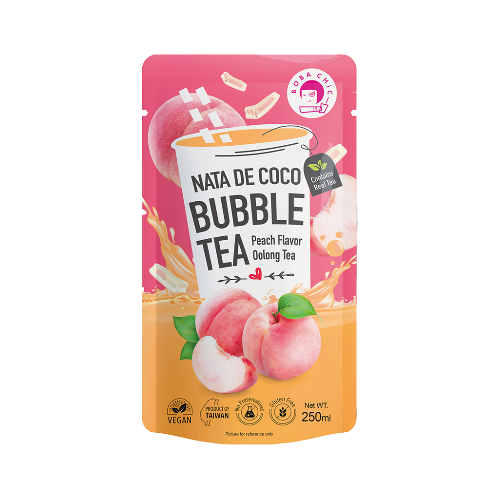 白桃烏龍椰果冰茶