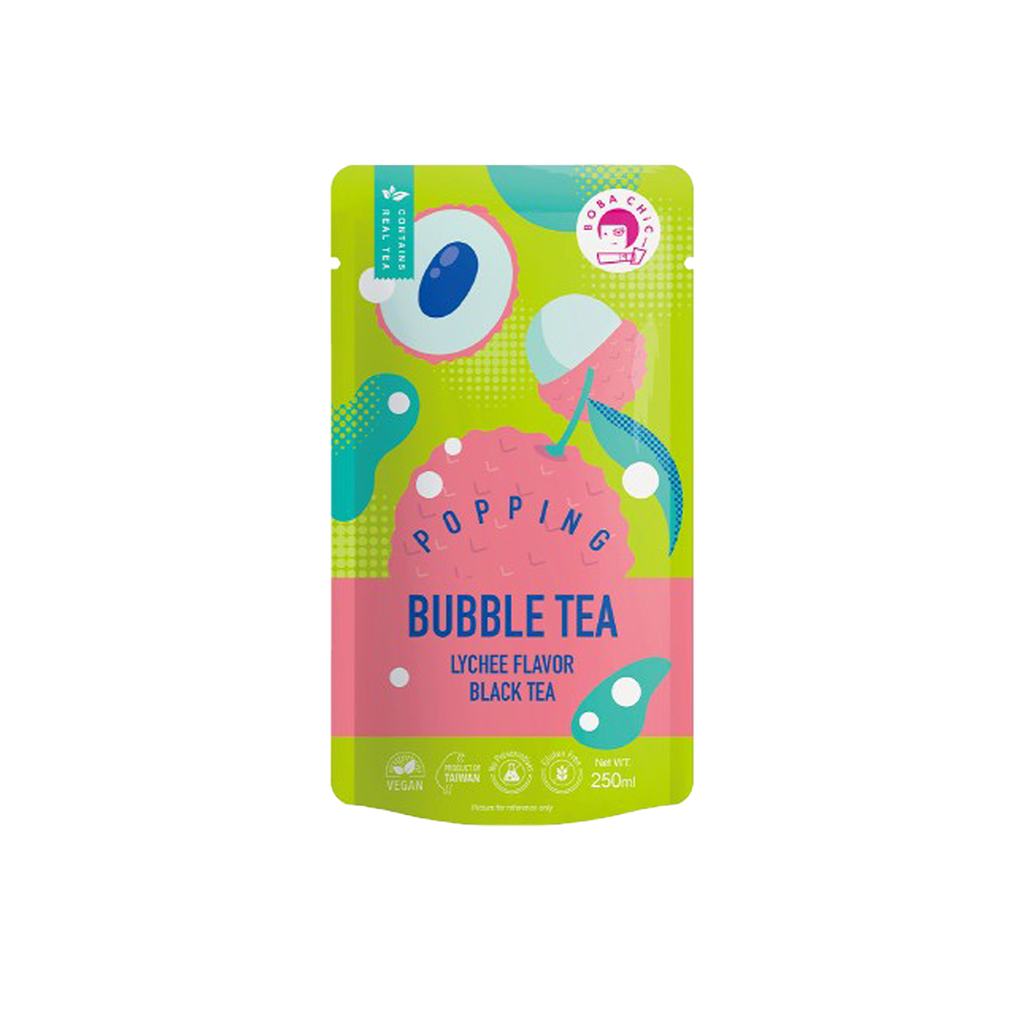 Popping Boba Tea-Lychee Rose Black Tea Flavor